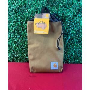 Carhartt Lightweight Canvas Pouch Utility Bag Travel Storage Case Brown NWT